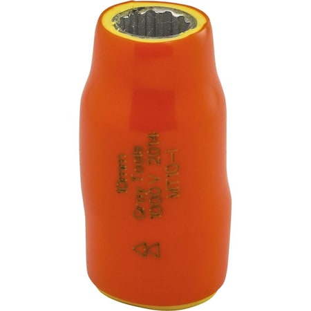 Gray Tools 10mm X 3/8" Drive, 12 Point Standard Length, 1000V Insulated MT10-I